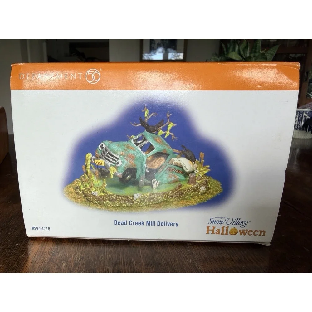 Department 56 Snow Village Halloween Dead Creek Mill Delivery #54715 In Box!